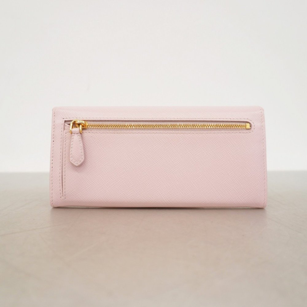 Prada Saffiano Leather Long Wallet, Pink, Women's, P1035694 - Picture 15 of 15